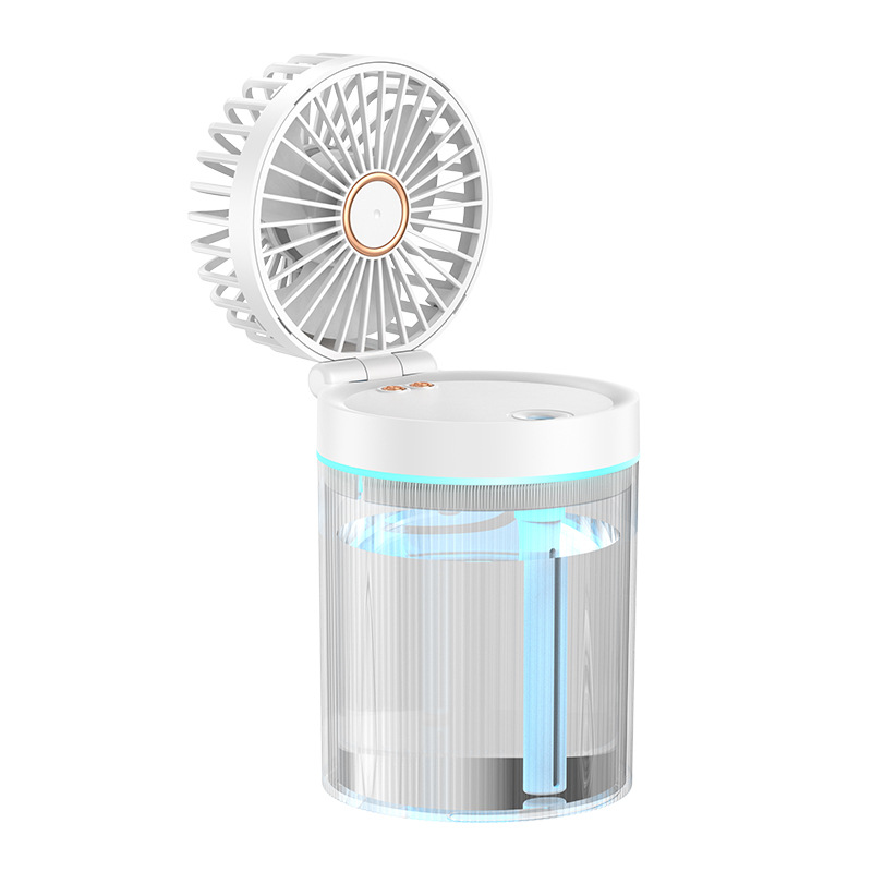 Befeuchtung Ventilator Wasser kühl Ventilator USB Mini kleiner Lüfter Schreibtisch-Lüfter 2024 Sommer neues Zuhause faltbare Kaltluft Sein feuchter Sprüh ventilatoren: Weiß
