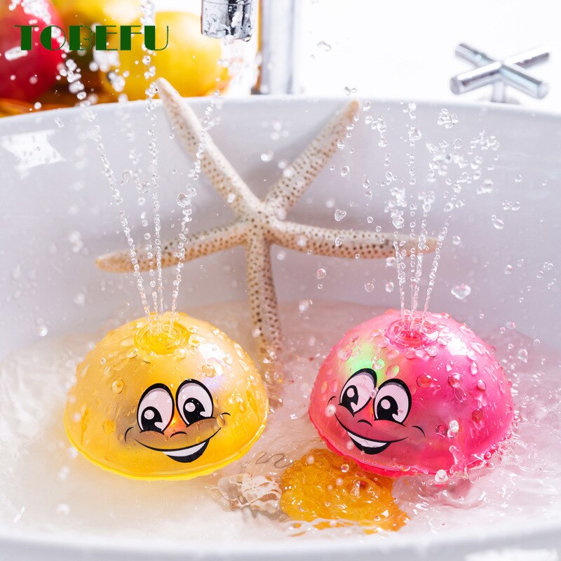 Grappige Baby Bad Speelgoed Baby Elektrische Inductie Sprinkler Bal Met Led Light Kinderen Waternevel Bal Spelen Baden Speelgoed Kids gi