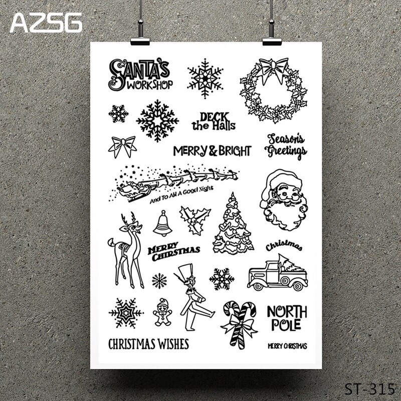 Julsnögubbe/tomten genomskinlig klar stämpel för gör-det-själv scrapbooking/fotoalbum dekorativa klara stämpelark 11*16cm