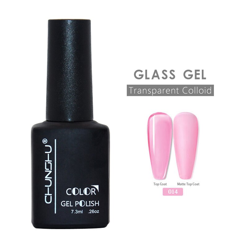 Ankomster vaktelegg semi-permanant uv gel neglelakk gjennomsiktig kolloid bløtlegging av nails art manikyr for toppstrøk 12ml gjør det selv: Glassgel -14