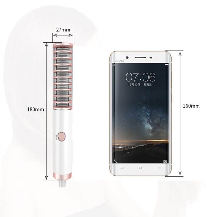 Mini Hair Straightener Brush Beard Comb Flat Iron Styler Mini Hair Styling Tool Little Comb For Straigh