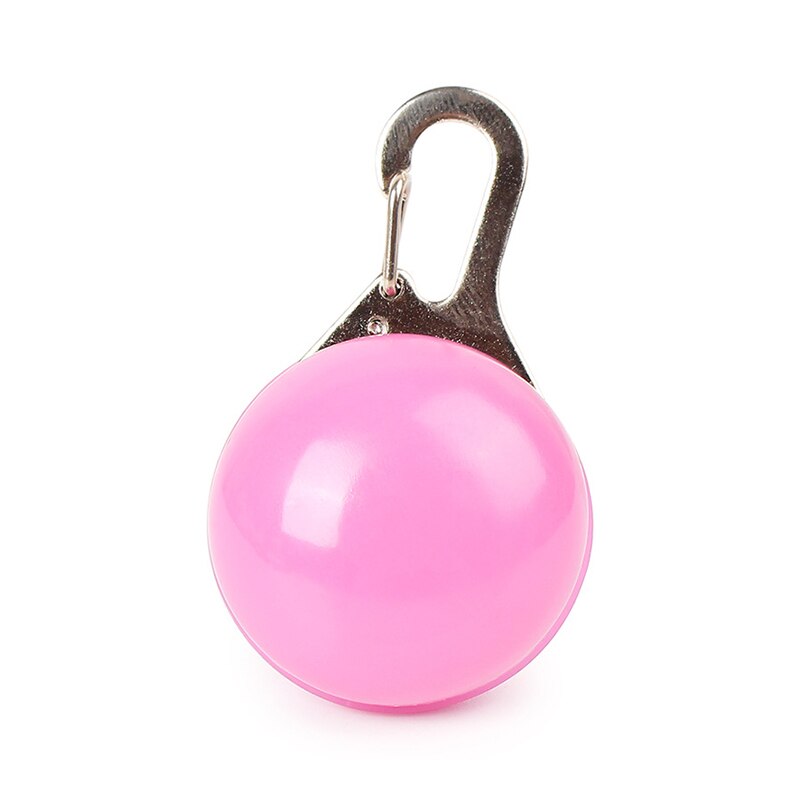 Collar LED para perro, colgante de luz nocturna para mascotas, colgante luminoso de seguridad, suministros para mascotas, accesorios para perros: Rosa