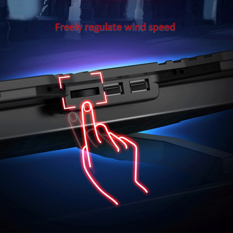Laptop cooler 2 USB Ports and Five cooling Fan laptop cooling pad Notebook Stand for 12-17 inch for Laptop