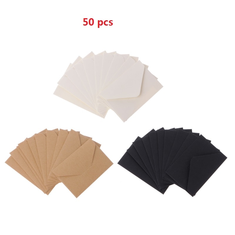 50 unids/lote Sobres de papel artesanal sobre de estilo europeo Vintage para de Scrapbooking de tarjetas
