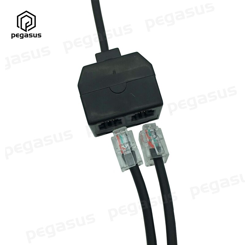 Adaptateur de formation téléphonique, 50CM 4P4C RJ9 mâle à 2 * RJ9 femelle, câble séparateur en Y
