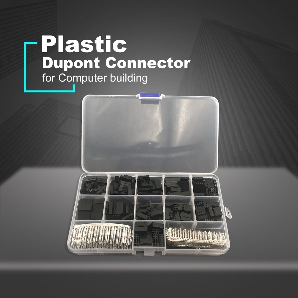 Kit de connecteurs Dupont pour câbles jumpers, 620mm, 2.54 pièces, broches mâles et femelles à sertir