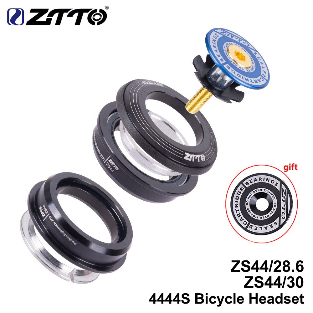 ZTTO 4444S MTB Bike Road Bicycle Headset 44mm 44mm CNC 1 1/8" 28.6 Straight Tube fork Internal ZS44 SEMI-INTEGRATED Headset: 4444S BLUE