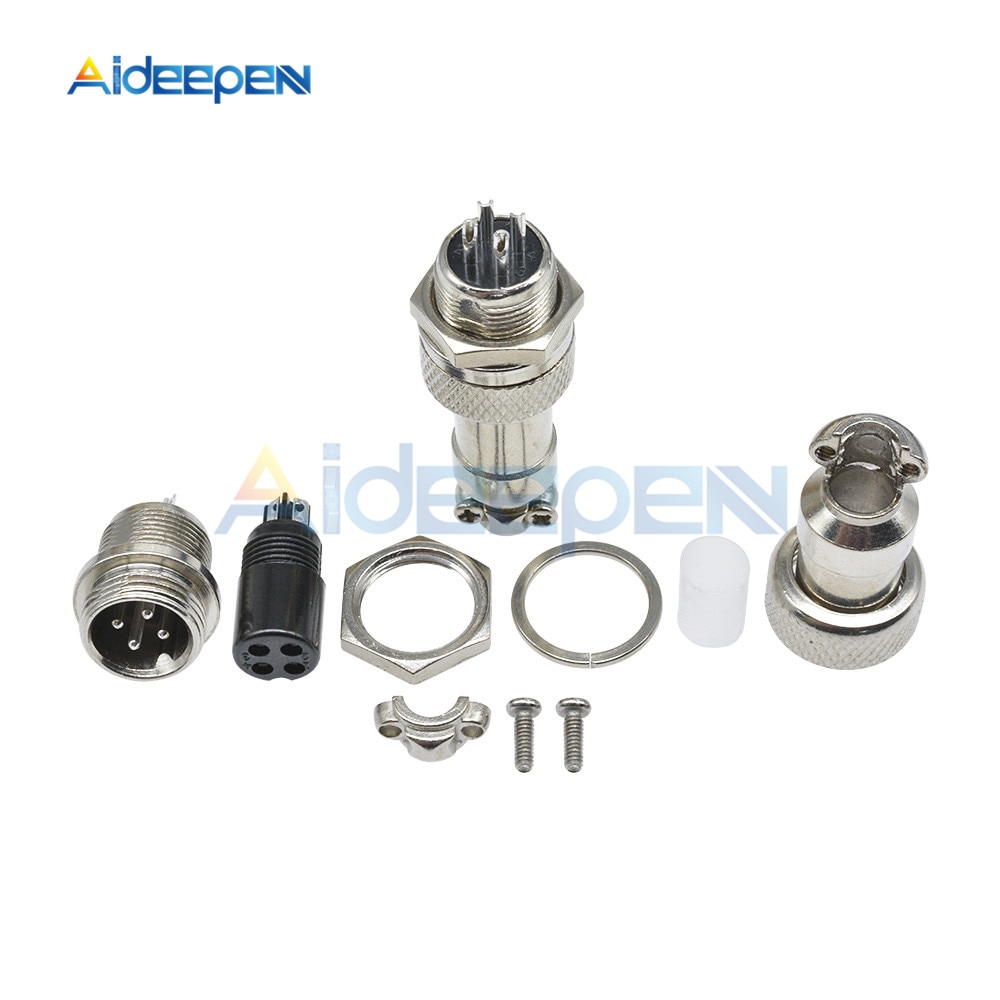 GX12 2/3/4/5/6/7 Pin Male + Female Wire Panel Connector Circulaire luchtvaart Stopcontact 12mm met Plastic Cap Deksel
