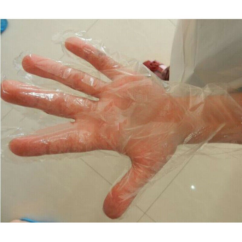 100pcs Disposable children's gloves PE gloves children's protective gloves