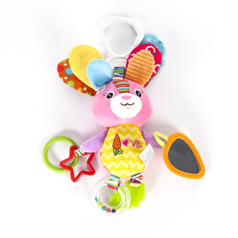 Baby Kids Stroller Bed Around Hanging Bell Rattle Activity Soft Toys Cartoon: Rabbit
