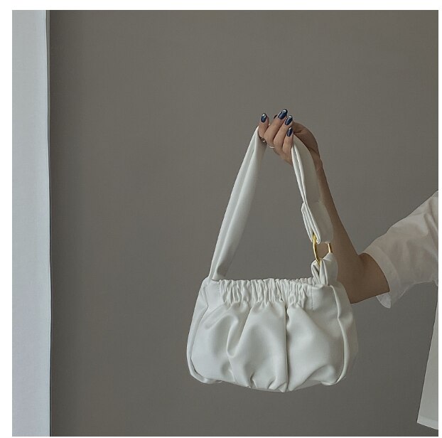 Dames kleine tas pu leren schoudertas dames handtas casual lente zomer  s6985: Wit