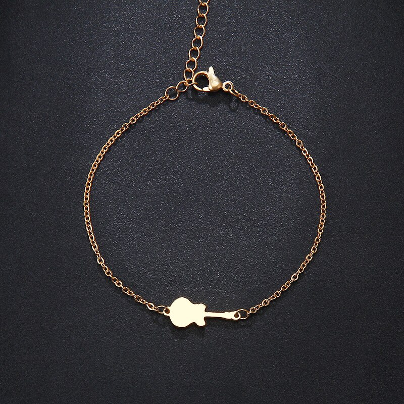 CACANA 316L Edelstahl Armband Für Frauen Mann Gitarre Gold Und Silber Farbe Pulseira Feminina geliebten Engagement Schmuck