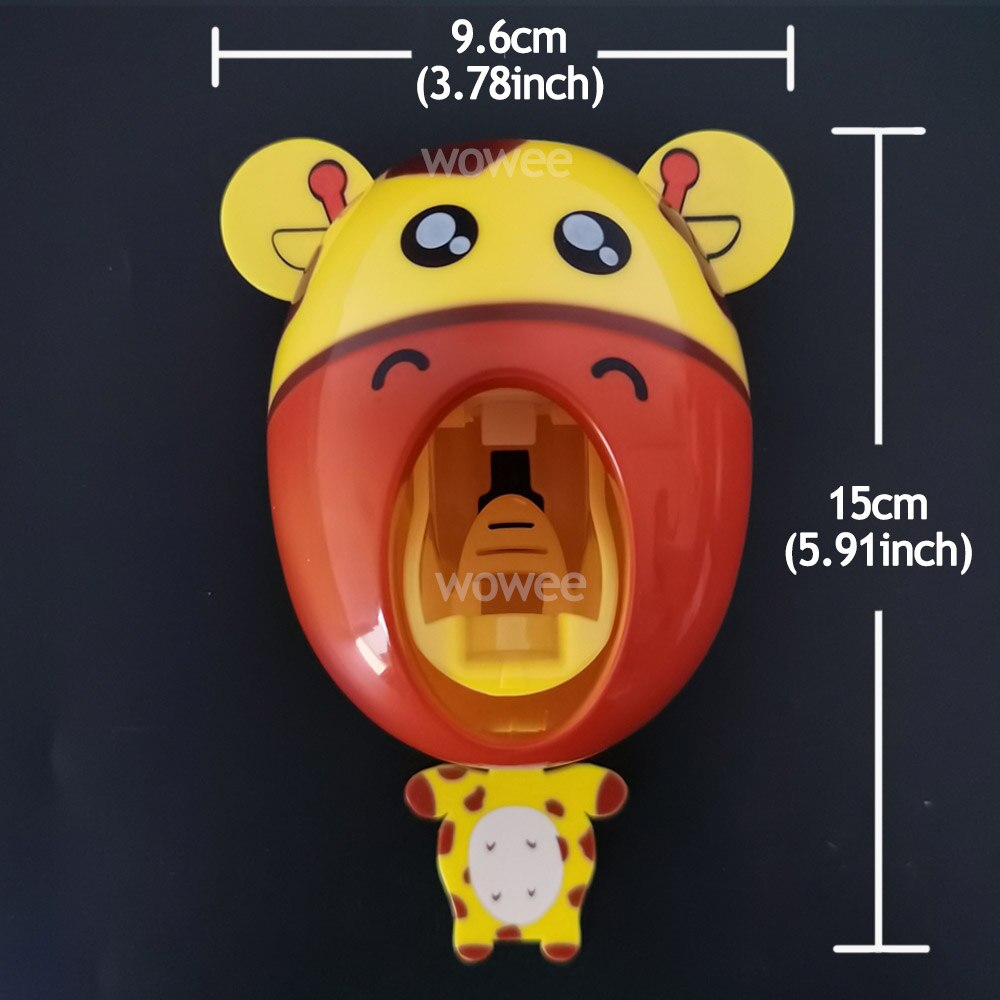 Bathroom Household Toothbrush Table Children's Automatic Toothpaste Dispenser Toothbrush Holder Plastic Eco-friendly: giraffe