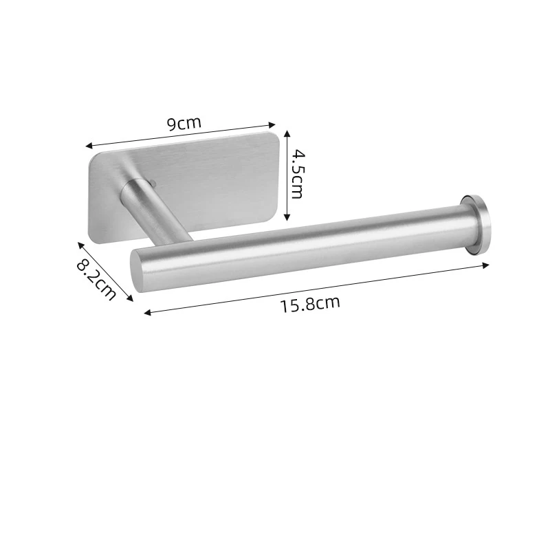 Selvklebende toalettrullholder til papirhåndkle, organizer, hullfri veggmontering, oppbevaring til kjøkken og bad, uten boring, papirdispenser: Blå