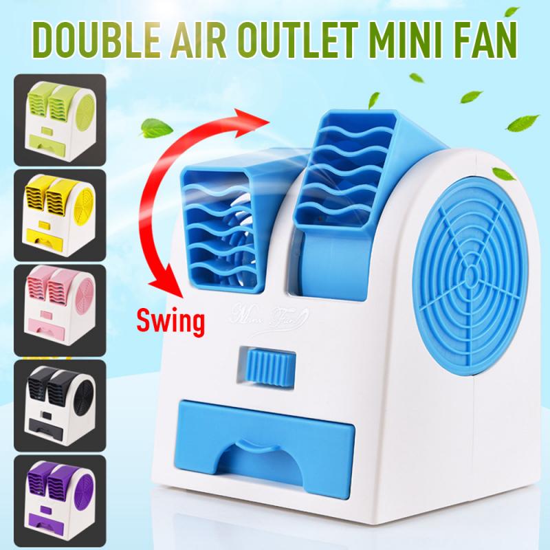 Blue / Green / Pink / Purple / Yellow 3-In-1 Air Cooler USB Desktop Small Fan Bladeless Fan Fragrance Cooling Fan