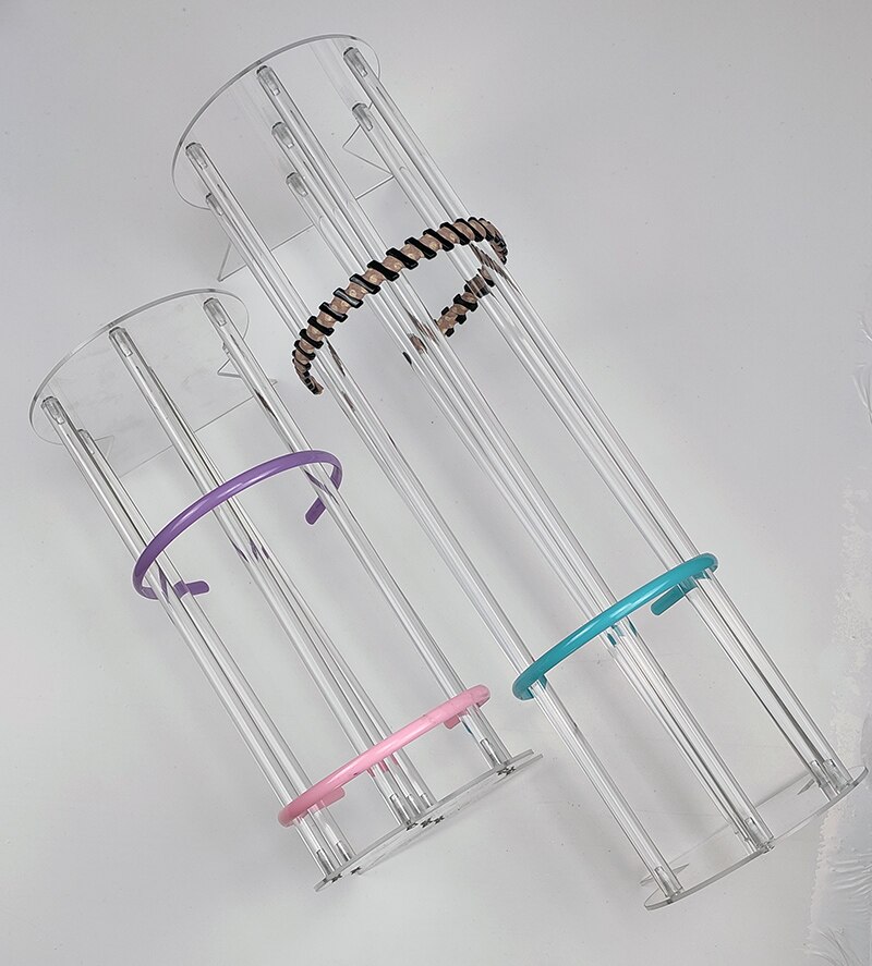 Acrylic headband holder display case hair clip accessories tiara stand hairband support showcase rack jewelry organizer shelf