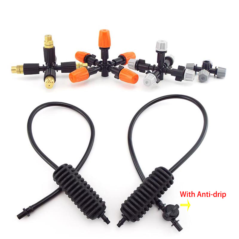 Hagehengende vannsprøytedyse sprinklersett forstøvende sprinklersett grønnsaksvanning vanning for drivhushage