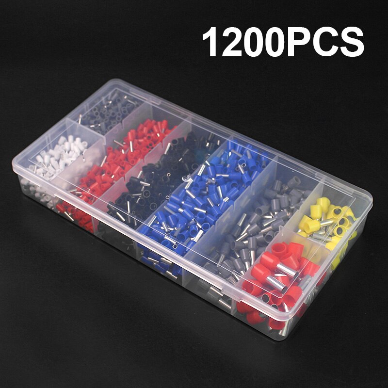 Wire Connect Insulated Terminal Assortment 1200 Wire Terminal Crimp Connector Tubular Terminal Crimping Tool Hand Tool