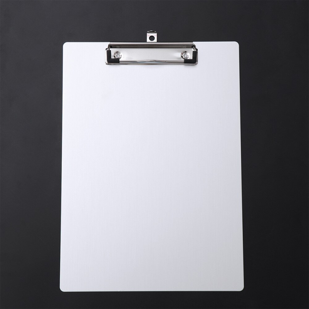 A4 Aluminum Clipboard Paper Holder Metal Clipboard File A4 Binder Holder for Office School Worker (Silver)