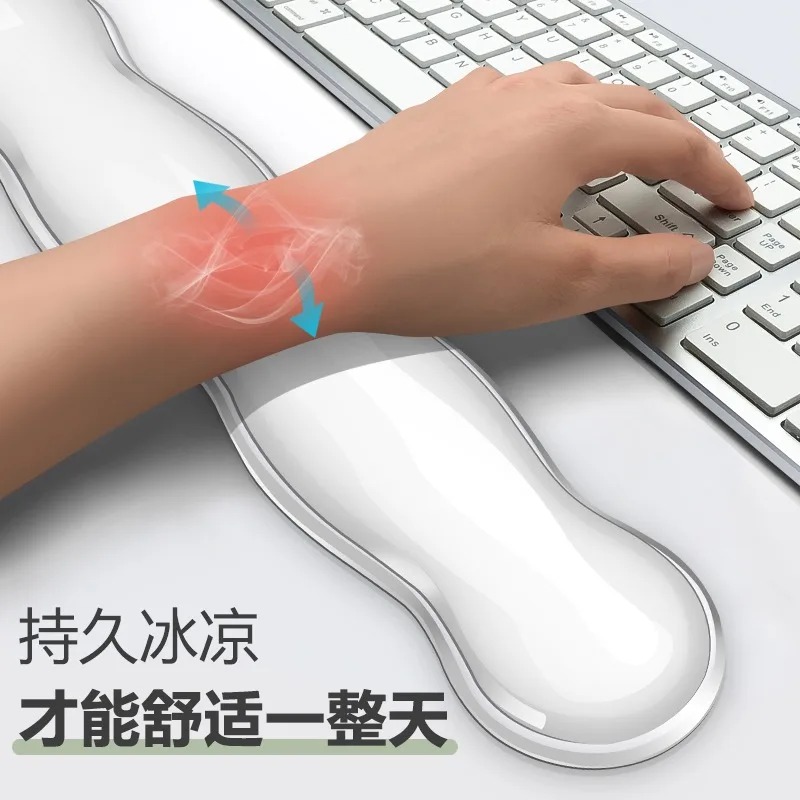 Ergonomic Mouse pad with wrist rest keyboard rest silicone transparent desktop office game console mouse wrist rest