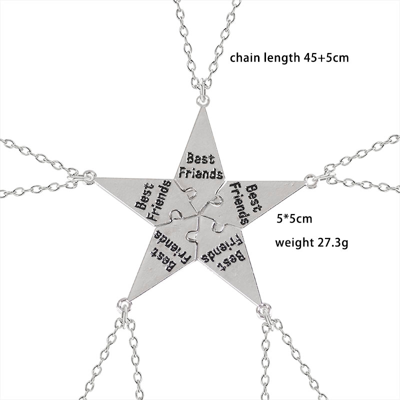 3/4/5/6/7/8/9/10 Stuks Beste Vriend Stiksels Ketting voor Mannen Vrouwen Studenten Bff Vriendschap Hanger Ster Ketting Choker Sieraden