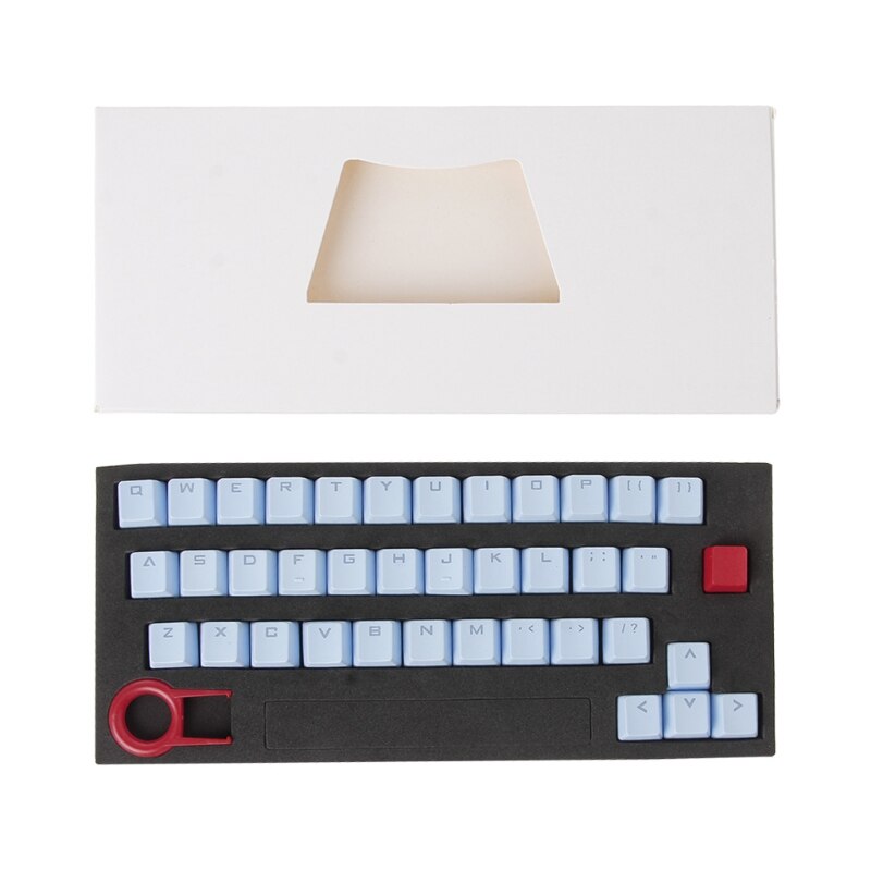 Pbt 37 Toetsen Double Shot Translucidus Backlit Keycaps Voor Mechanische Toetsenbord: Blauw
