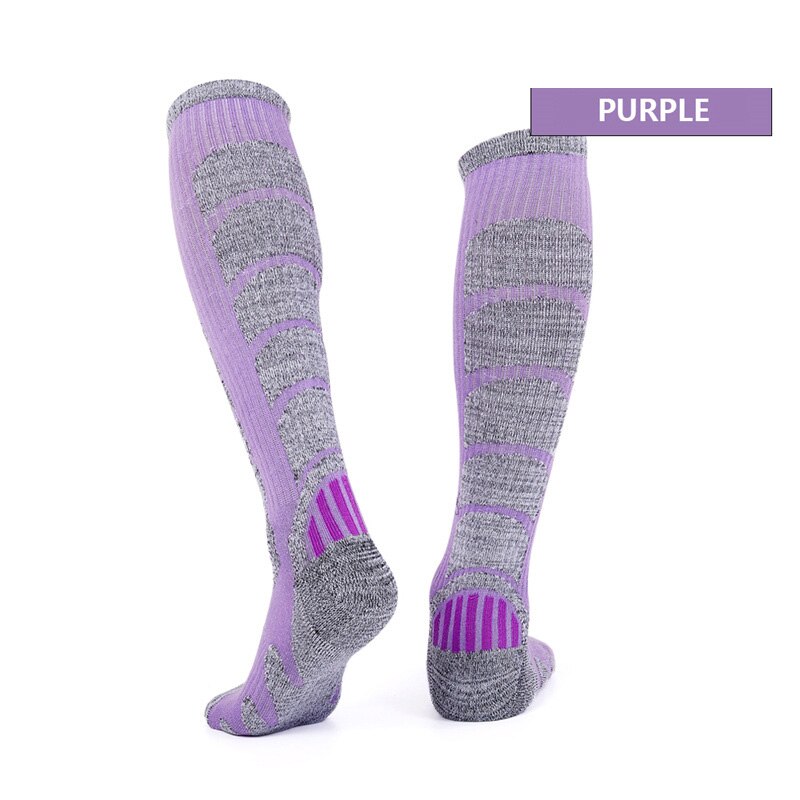 1 paire chaussettes de Ski à longues barreled hommes femmes Terry Ventilation thermique bas activités de plein air Ski randonnée escalade hiver