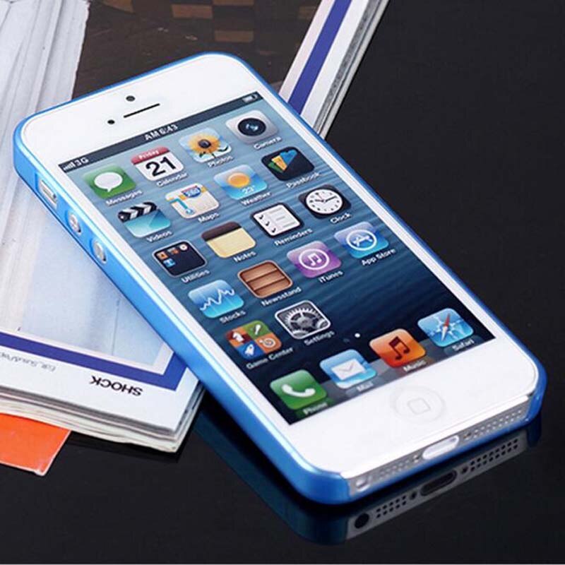 Capa para iphone 5S ultra fina preta azul vermelho, de cores matte doces para iphone 5 5S se