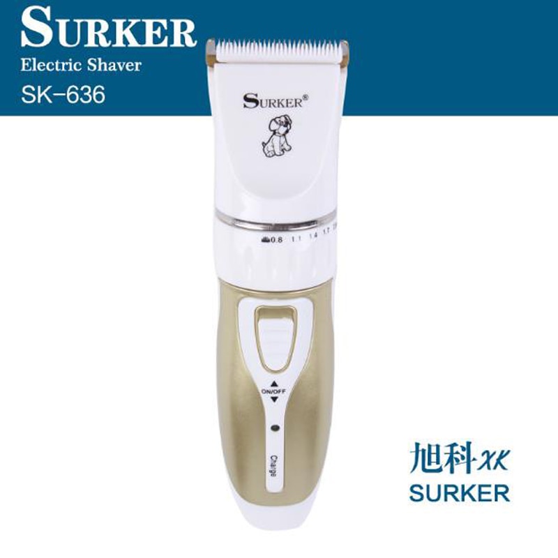 Surker elektrische Haustier haar Trimmer SK-636 Hund kabellos wiederaufladbare Haustier haar Haarschneidemaschine feine tuningshaved hund haar schönheit hund haarschnitt