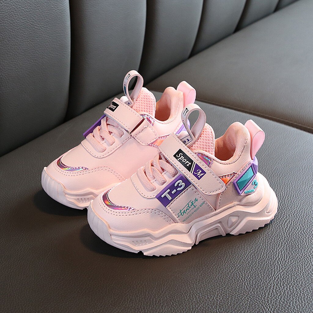 Arloneet Kinderen Outdoor Lichtgewicht Ademend Casual Schoen Kinderen Baby Jongens Meisjes Antislip Sport Run Sneakers Schoenen CN21: PK / 30