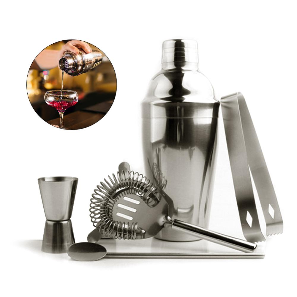 250/350/550/750ML Stainless Steel Bar Tool 5 sets of Cocktail Shaker Barware Set: 350ML