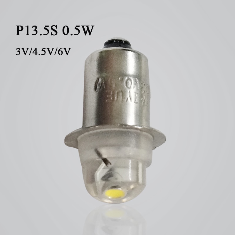2 stk / mye  p13.5s lommelyktpære 0.5w 1w 5w nødpærer 3v 4.5v 6v ledet pære erstatning lommelyktpære