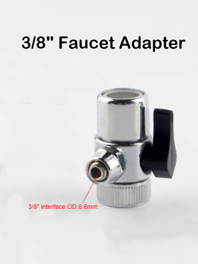 1/4 "2.5/8" 3/8 "Buis Connector Kraan Adapter Single-cut Omschakelklep Water Divider Conversie Kraan keuken Accessoires: Rood