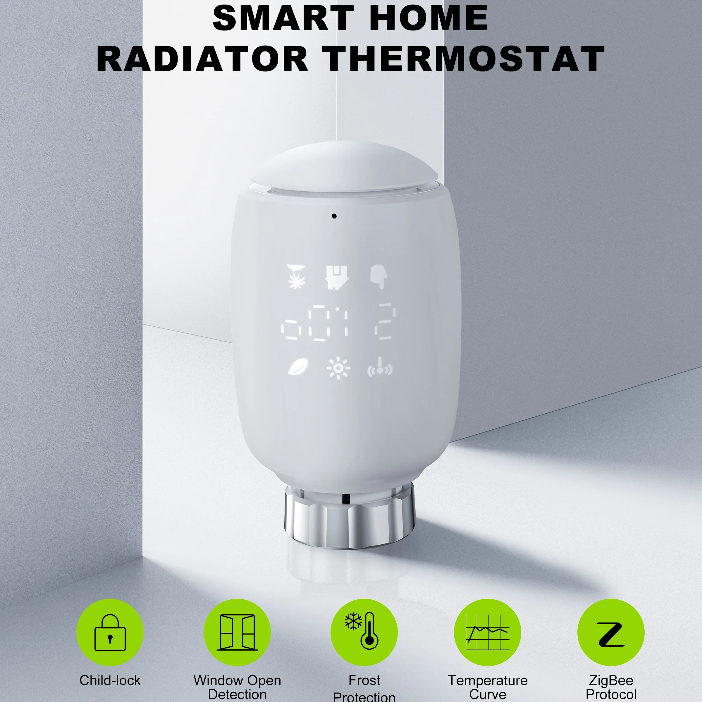 Trv tuya zigbee válvula termostática do radiador inteligente termostato controlador de temperatura programável trabalho com alexa