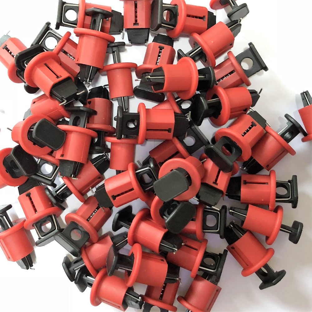 10 Stks/partij Pos Mcb Lockout Drukknop Slot Honden, Mcb Lock, Toggle Lock Veiligheid Stroomonderbreker Lock, pinout Push Pin