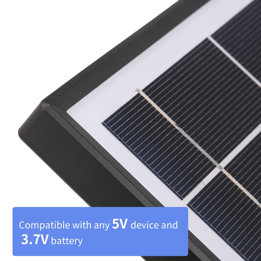 5W Solar Battery Charger Portable Monocrystalline Silicon Solar Panel USB Output for Mobile Phones Power Station