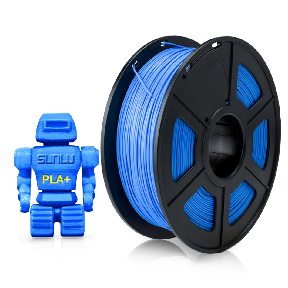 Sunlu pla plus 3d filament 1.75mm 3d printer filamento pla  + 3d trykmateriale 1kg med spole: Pla plus blå