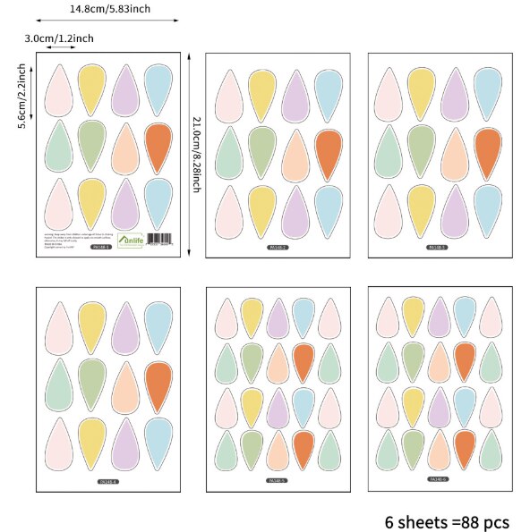 Cute Cartoon Decal Rainy Cloud Tree Wall Stickers Peel Stick Window Glass Wallpaper Vinyl Decal Baby Girl Bedroom Decor Fun Life: PA148