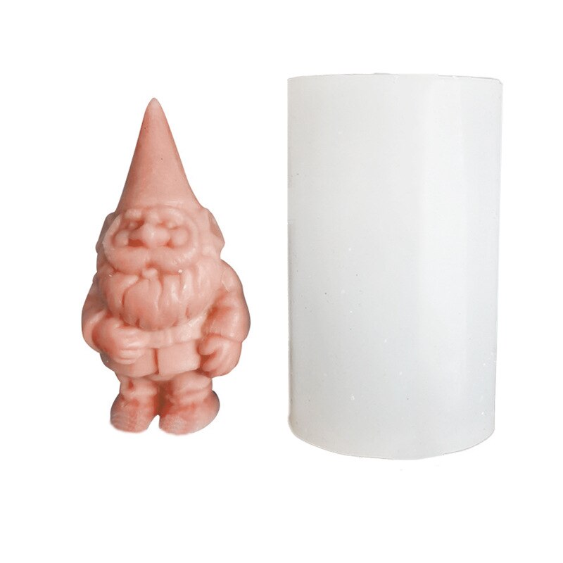 Santa Aromatherapie Kaars Mold Kerst Diy Cake Bakken Gips Silicone Mold 3d Siliconen Mal Voor Kaars Maken Hars Mallen