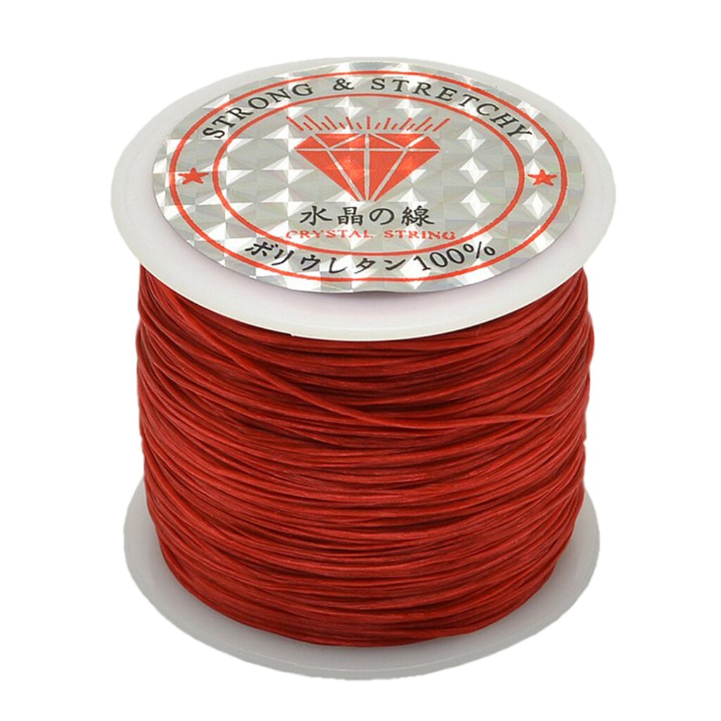 0.5mm stretch polyester tråder perlesnor 50m per rull for armbånd halskjede smykker lagerutstyr