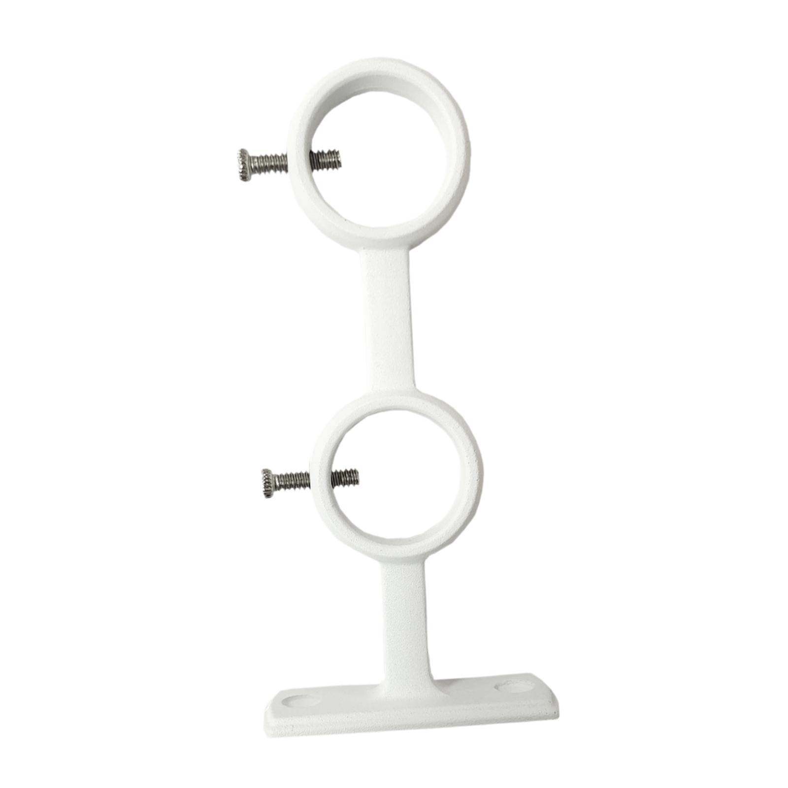 Dubbele Gordijnroede Beugel Accessoires Stang Haak Raam Drape Staaf Houder Gordijnroede Ondersteuning Wandrek Voor Woonkamer Huis: WHITE
