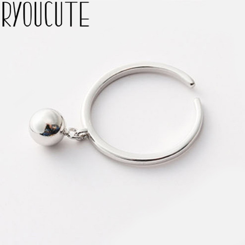 Vintage Zilveren Kleur Kralen Bal Ringen Voor Vrouwen Sieraden Maat Verstelbaar Vinger Engagement Antieke Ring