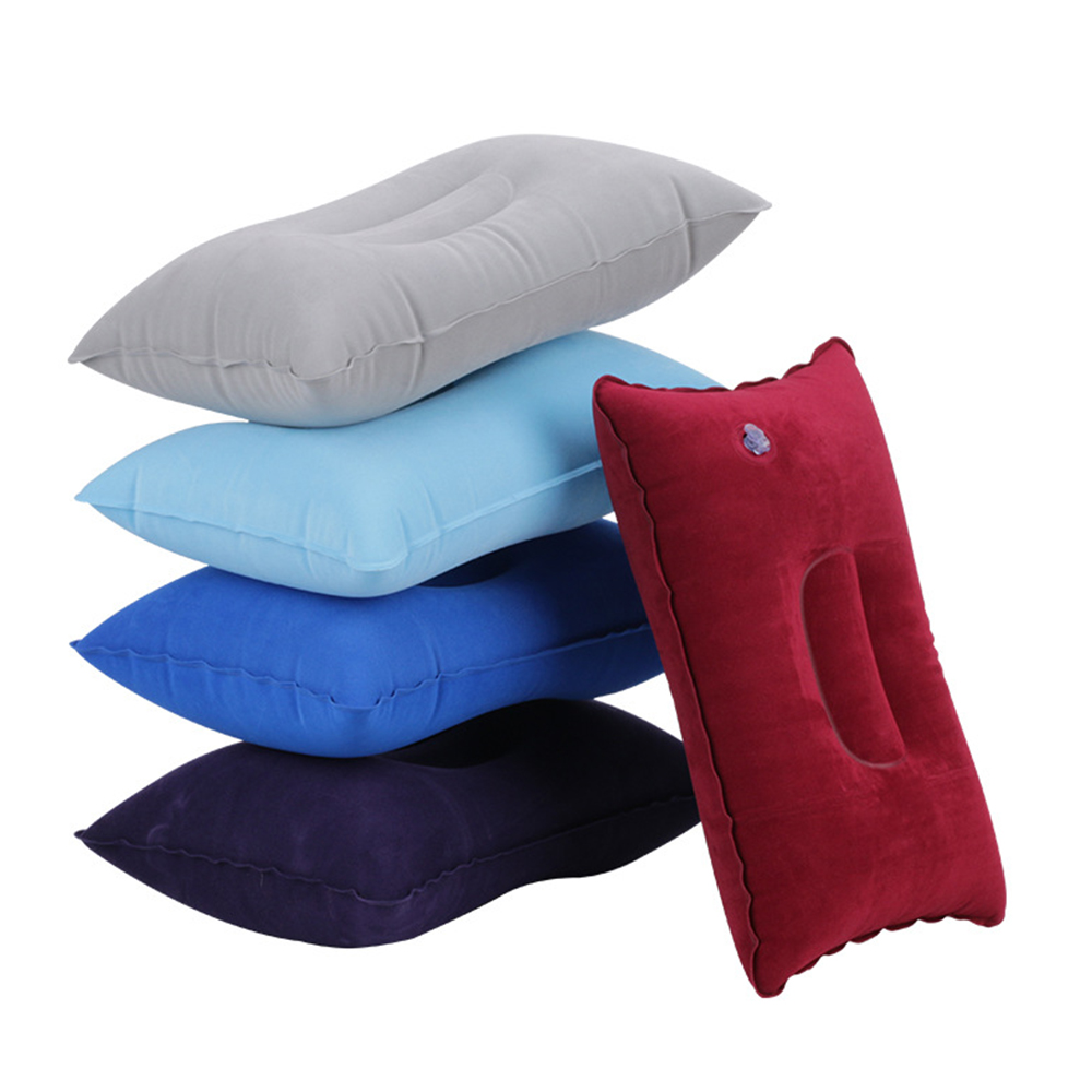 Ultralight Inflatable Air Pillow PVC Nylon Sleep Pillow Outdoor Camping Cushion Travel Car Backrest Airplane Head Rest Support