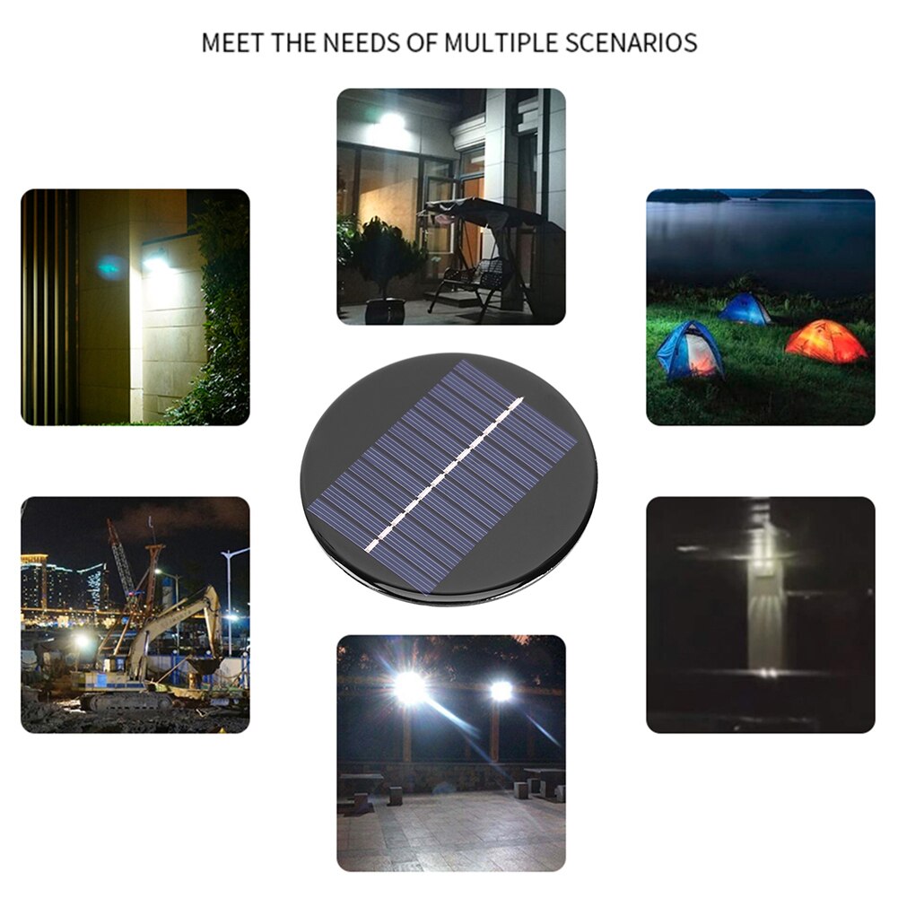 6V 0.8W Mini Polycrystalline Silicon Solar Cell Module Circle Round Polysilicon Solar Panel Module 24 Solar Cells