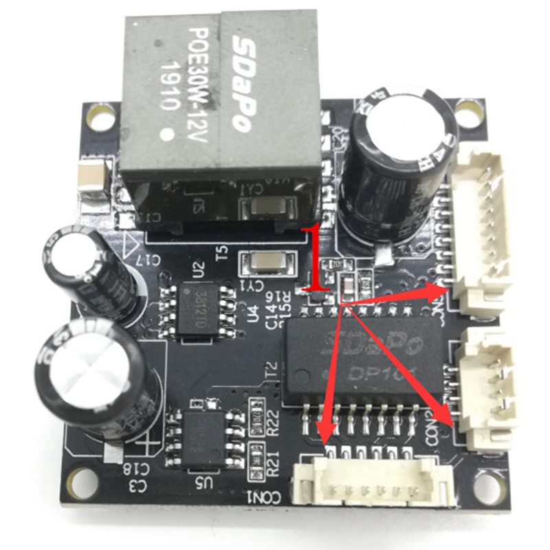 SDAPO – Module POE isolé PM3812AT 2A de industrielle, résistant à la température, 25.5W