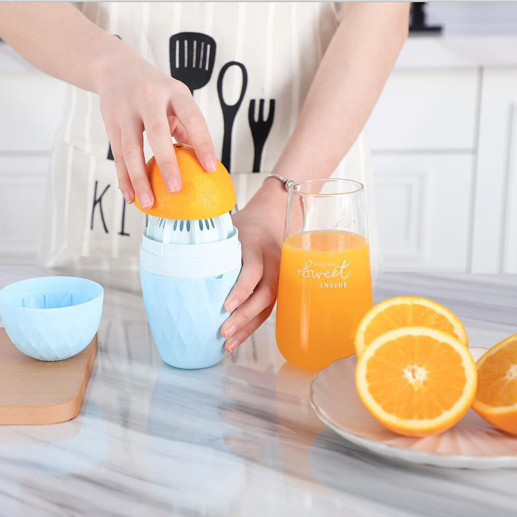 Multi-fonction manuel presse-agrumes citron Orange presse-agrumes Mini bébé jus tasse presse-agrumes couvercle Rotation presse alésoir cuisine fournitures