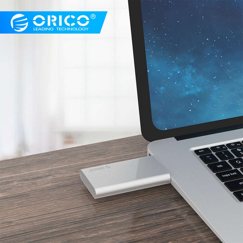 Orico Aluminum Mini Msata Ssd Enclosure Hdd Case Usb 3.0 5Gbps High-Speed Screw Fixing Hard Driver External Storage Box