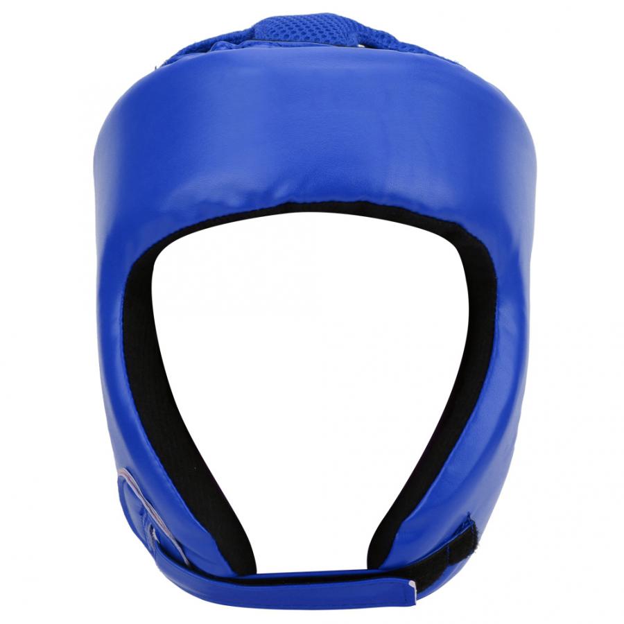 Justerbar boksehoved gear boksehjelm til mænd pu læder halvpakke stansning hovedbeskyttelse sanda hjelm boksehovedbeskyttelse