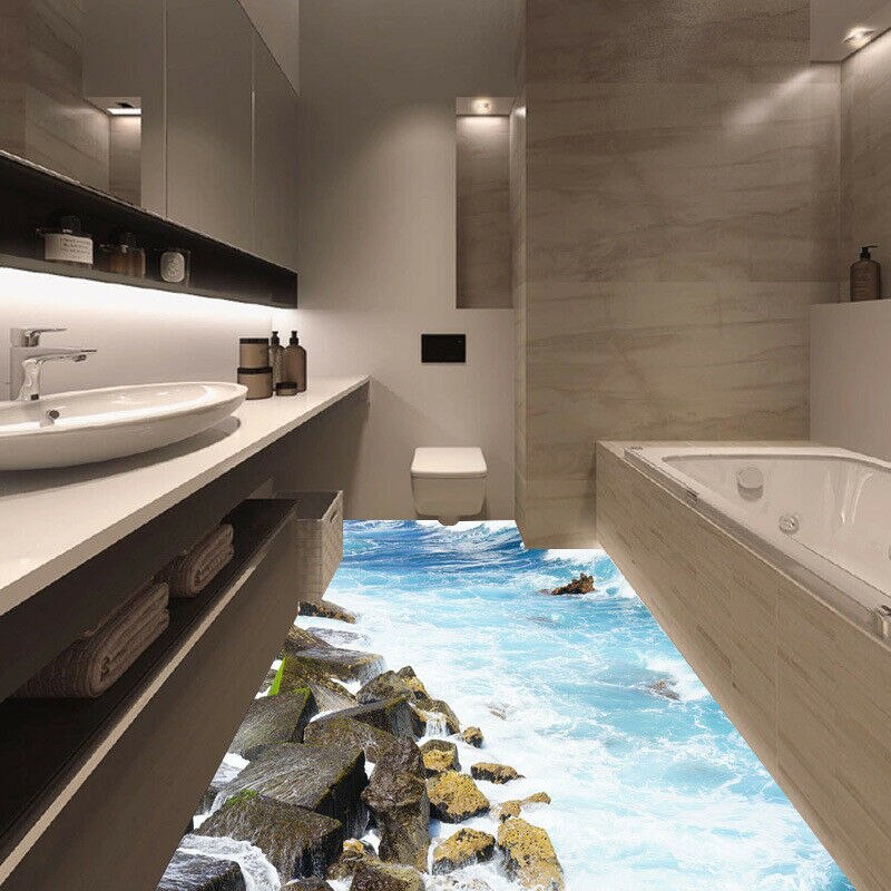 3D Boden Zauberstab Aufkleber Strand Abnehmbare Wandbild Decals Badezimmer Schlafzimmer Wohnkultur
