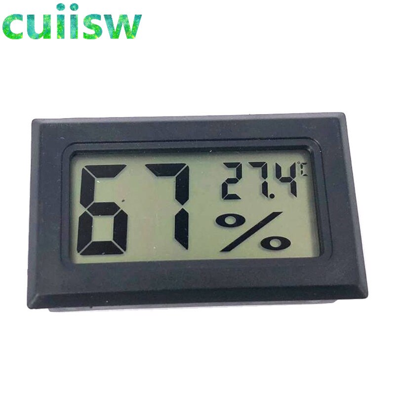 Capteur de température et humidité, Mini écran LCD numérique pratique pour l'intérieur, thermomètre et hygromètre, 1 pièce: Black